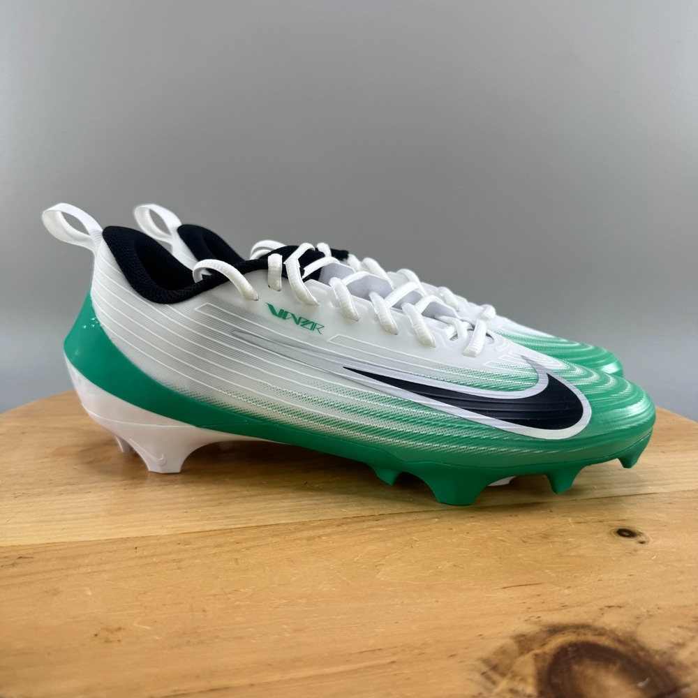 Nike Vapor Speed 3 Mens Size 10.5 White Stadium Green Football‎ Cleats NEW